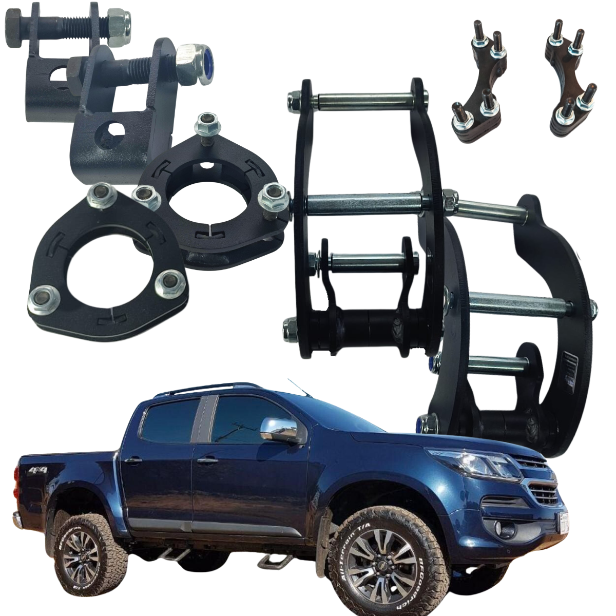 Kit Lift 2 Pol com Jumelos Chevrolet S10 2012 a 2024