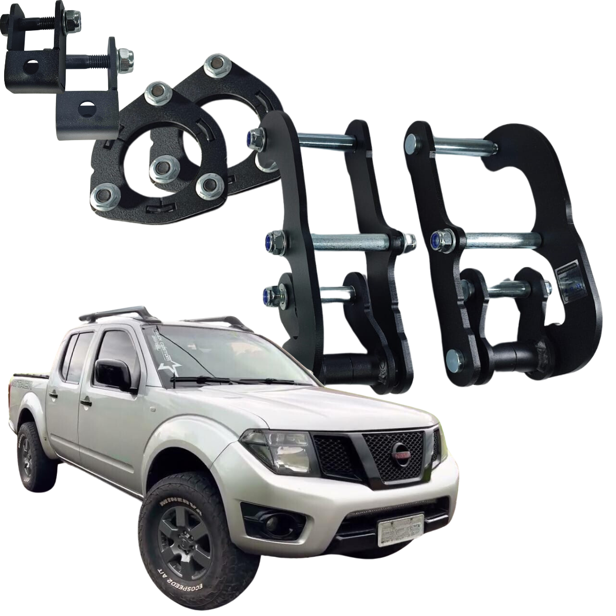 Kit Lift 2 Pol com Jumelos Nissan Frontier 2008 a 2016