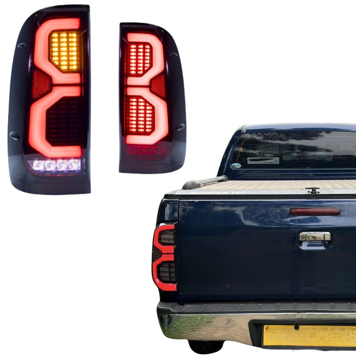 Par Lanterna LED Hilux Fumê 2005 a 2015