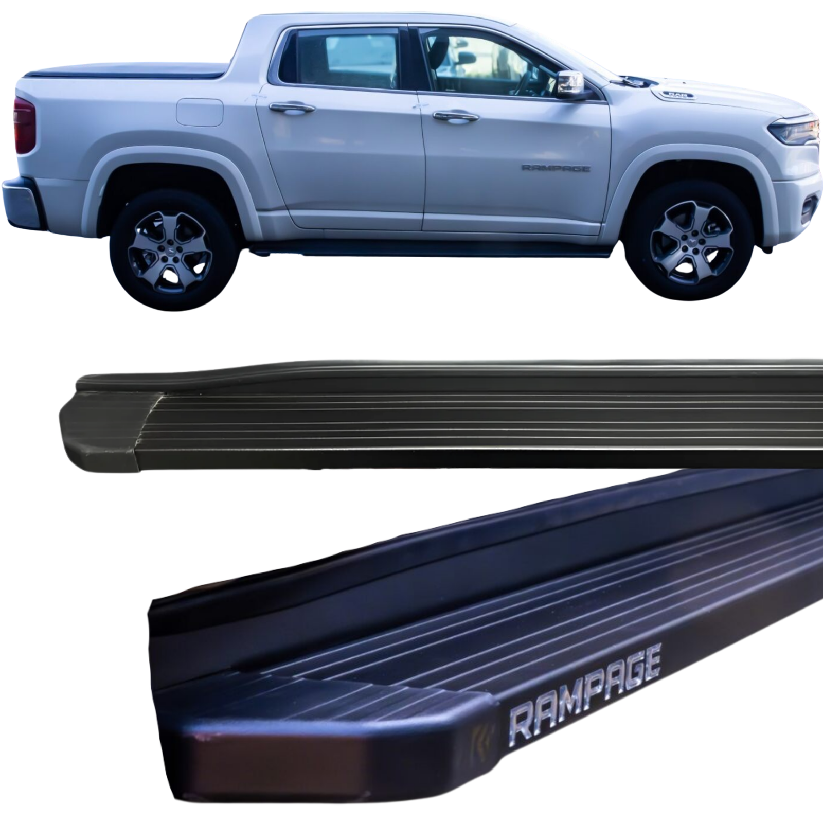 Estribo Alumínio Slim para Ram Rampage 2023 a 2026