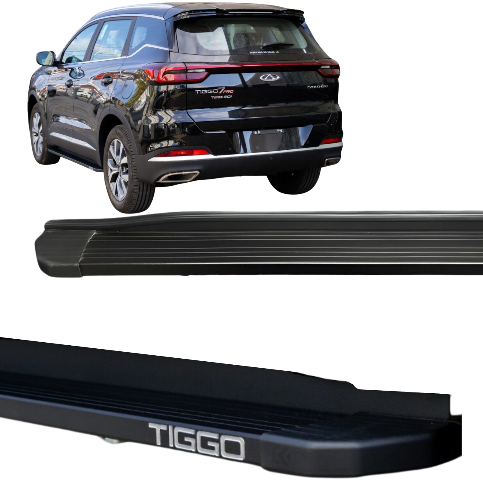 Estribo Alumínio Slim para Caoa Chery Tiggo 7 Pro 2021 a 2025