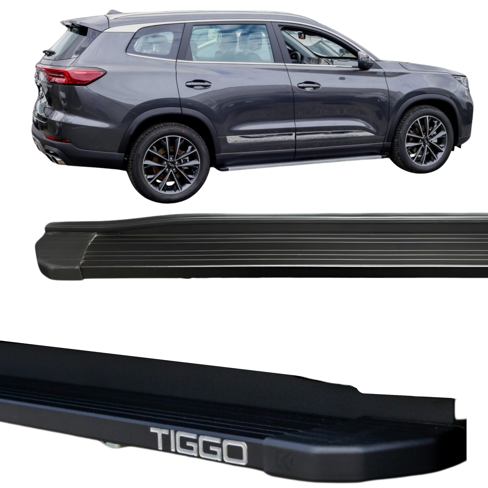 Estribo Alumínio Slim para Caoa Chery Tiggo 8 Pro 2021 a 2025