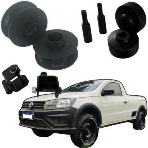 Kit Calço de Suspensão Usinado Volkswagen Saveiro 2009 até atual usinado