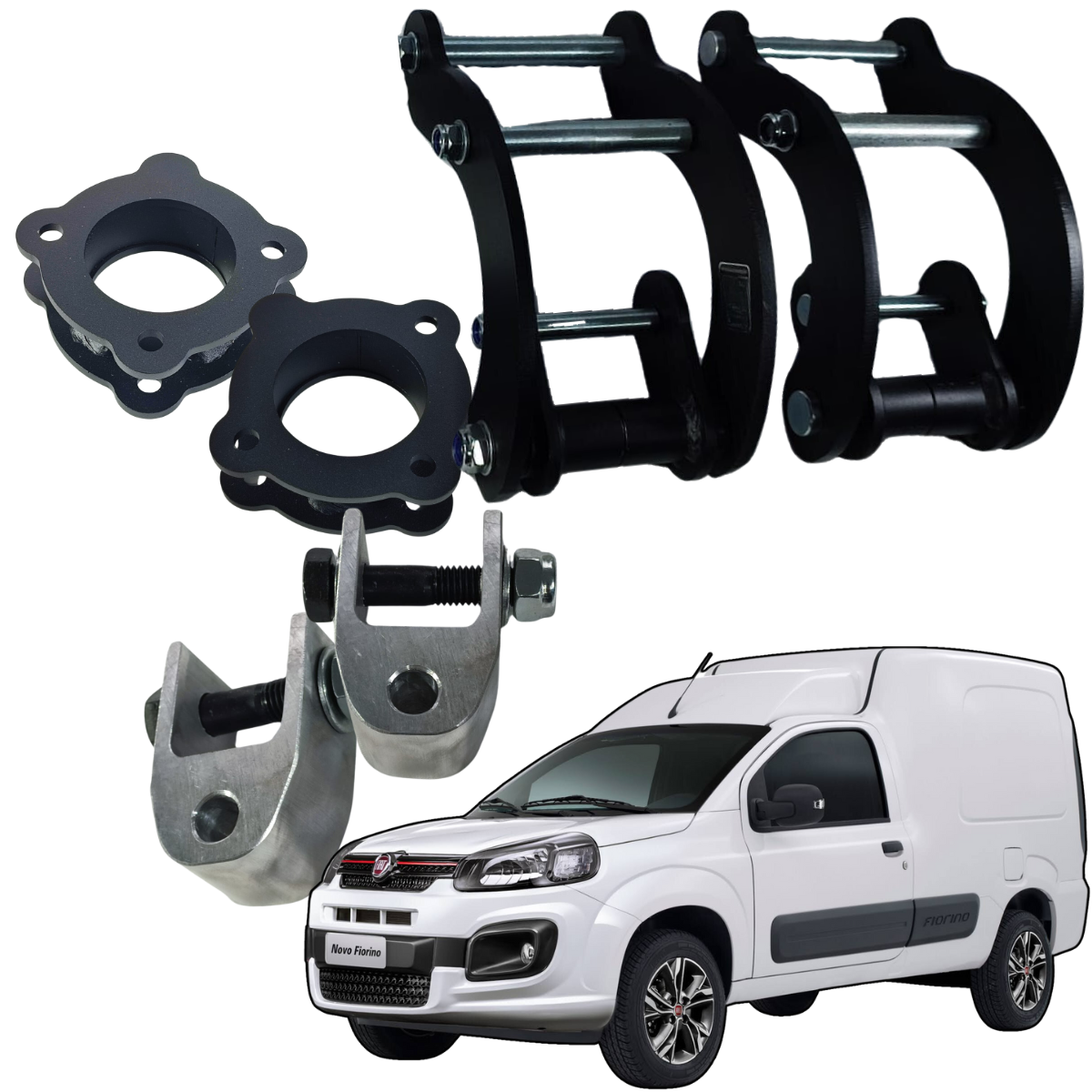 Kit Lift 2 Pol com Jumelos Fiat Strada 2021 a 2024 - Imagem 2