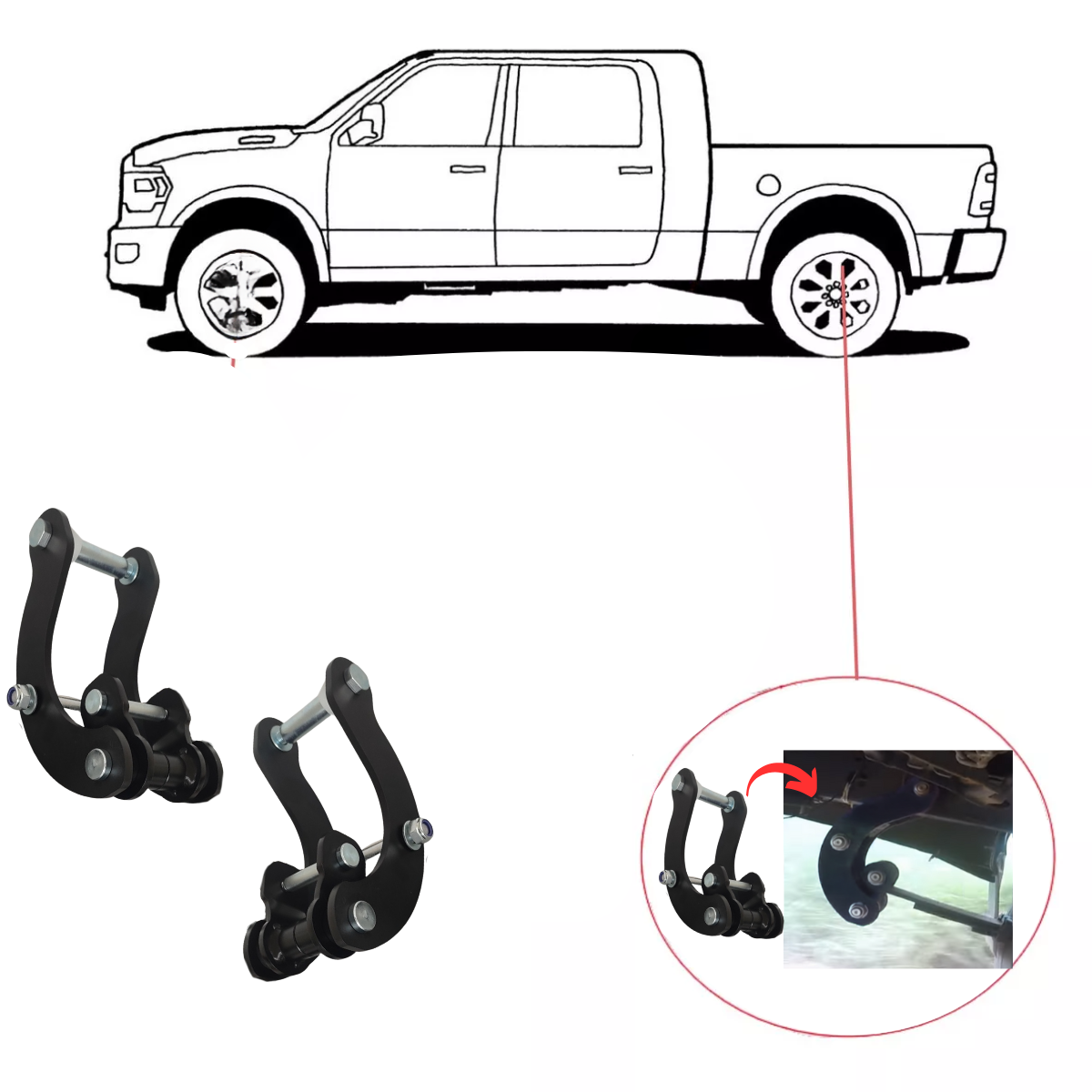 Jumelo Conforto e Altura 2 Pol Ford Ranger 1998 a 2012 - Imagem 10