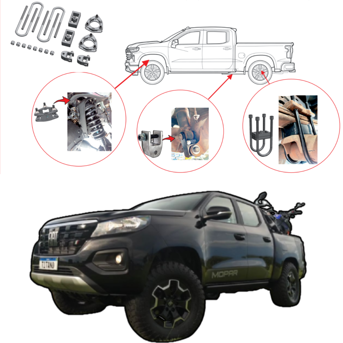Kit Lift 2 Pol Fiat Titano 2024+ - Imagem 10