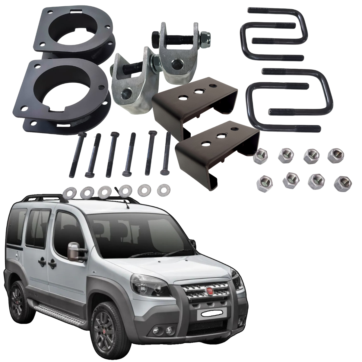 Kit Lift 2 Pol Fiat Strada 1998 a 2020 - Imagem 2