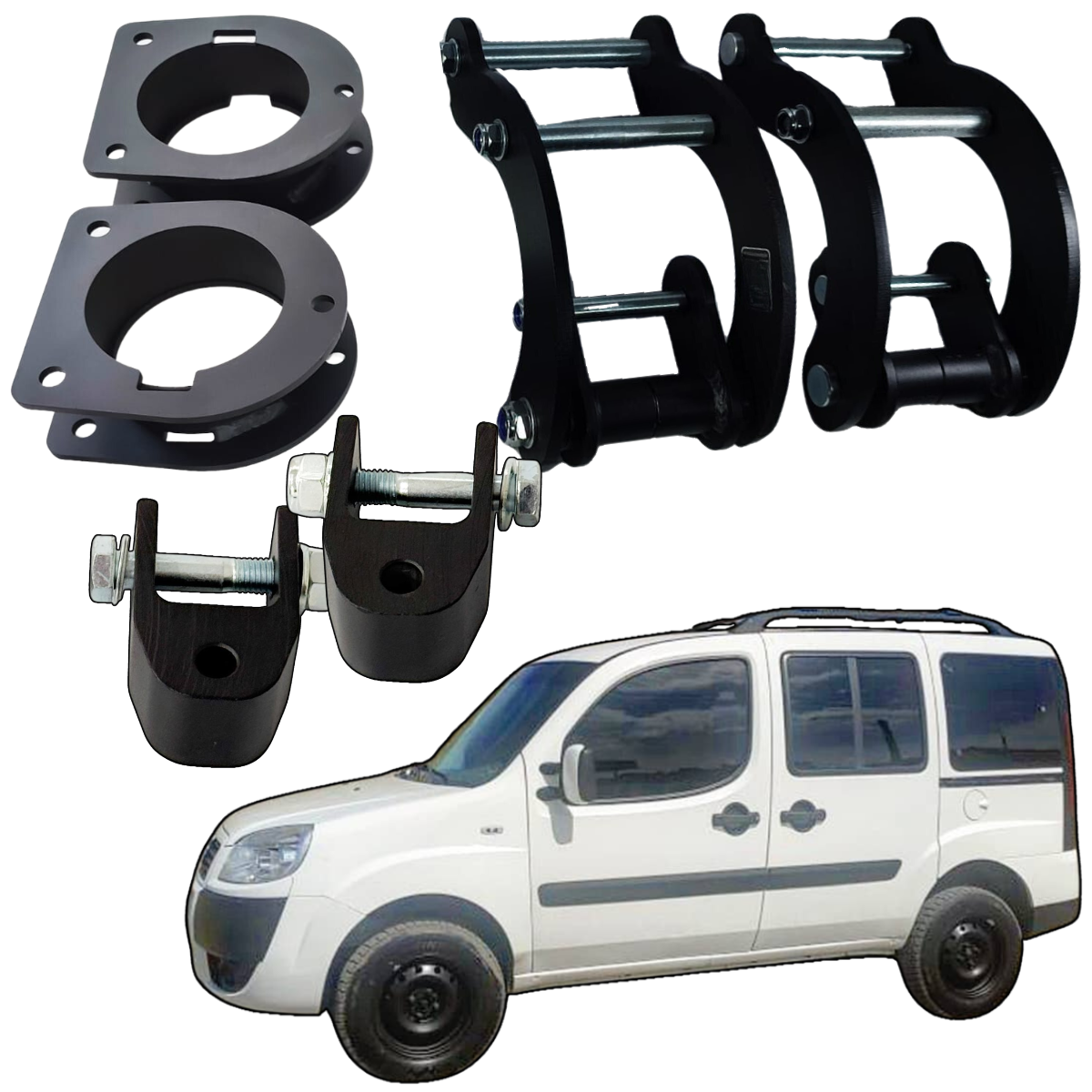 Kit Lift 2 Pol com Jumelos Fiat Strada 1998 a 2020 - Imagem 2