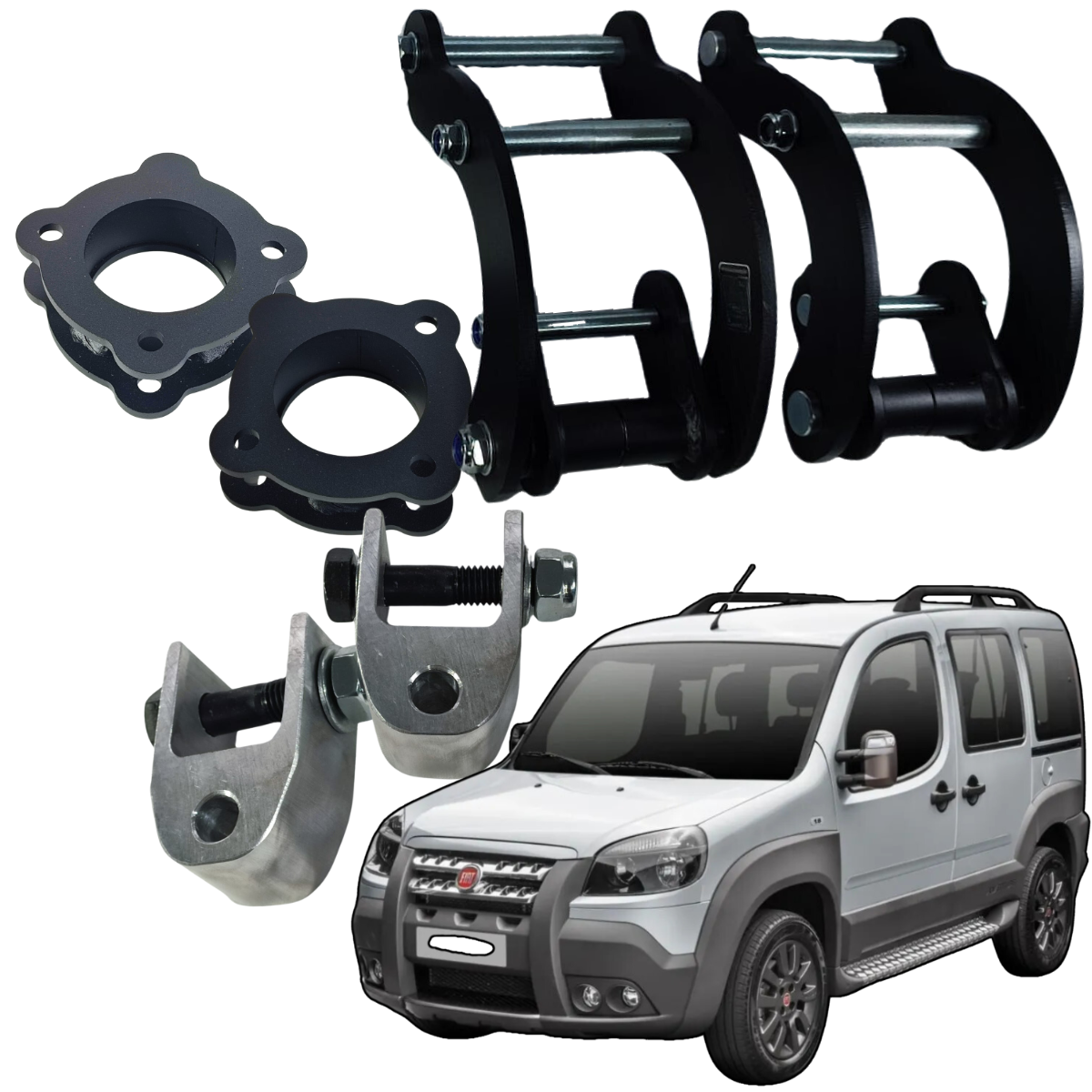 Kit Lift 2 Pol com Jumelos Fiat Strada 2021 a 2024 - Imagem 3