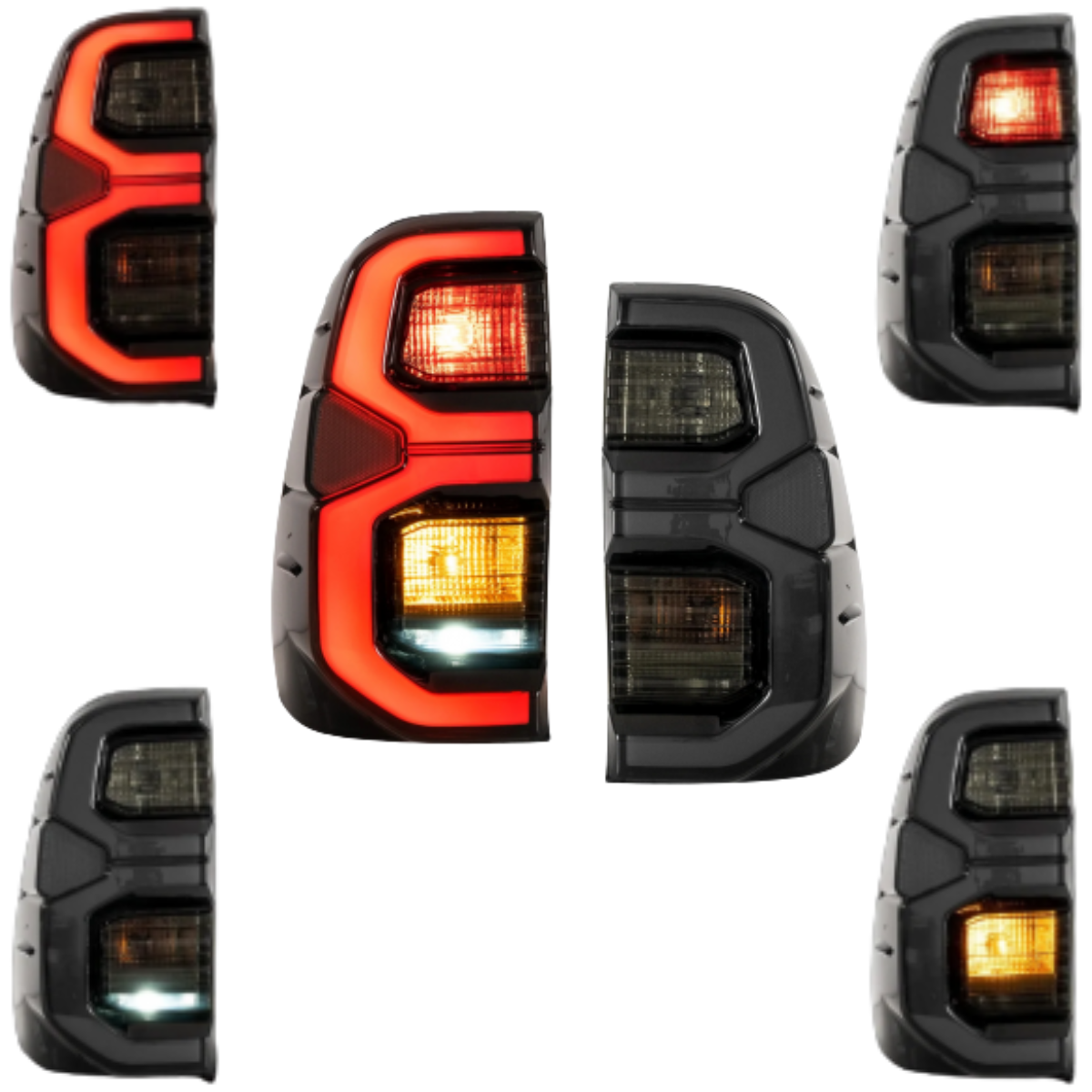Par Lanterna LED Hilux Com Animação Vermelha 2016 a 2026 - Imagem 2