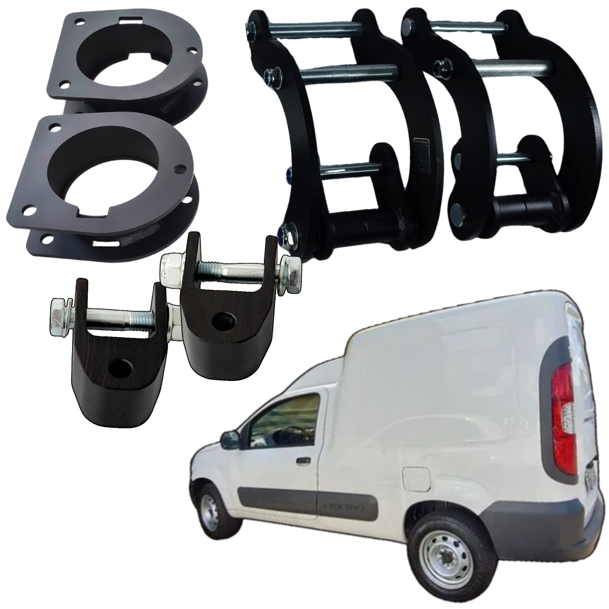Kit Lift 2 Pol com Jumelos Fiat Strada 1998 a 2020 - Imagem 3