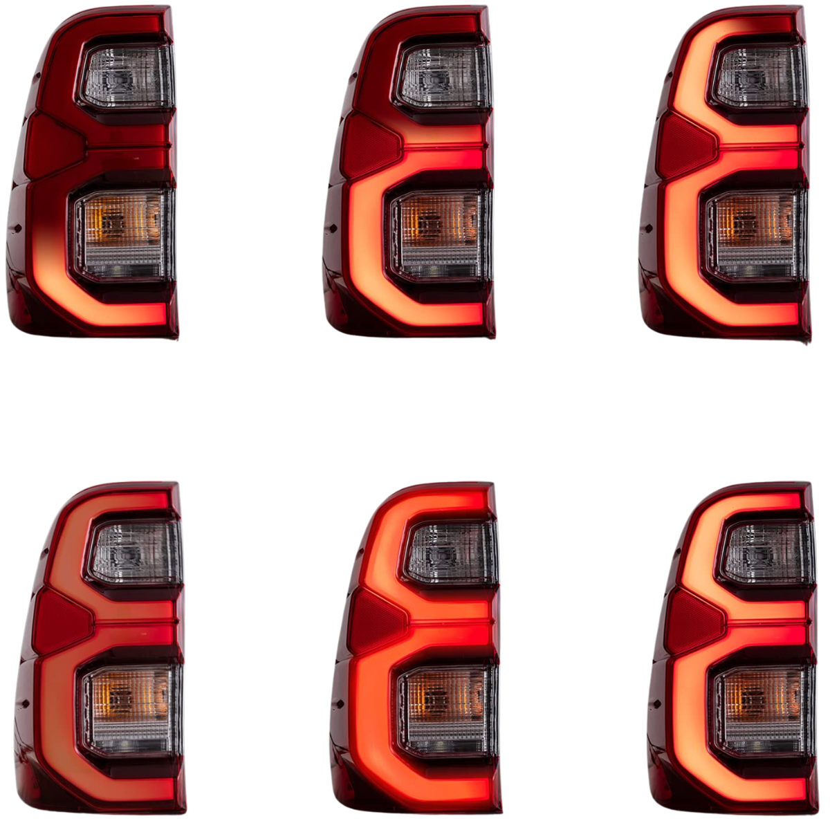 Par Lanterna LED Hilux Com Animação Vermelha 2016 a 2026 - Imagem 4