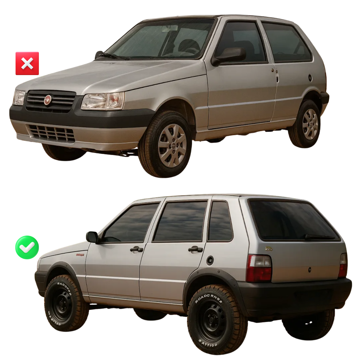 Kit Calço de Suspensão Fiat Uno Quadrado - Imagem 5