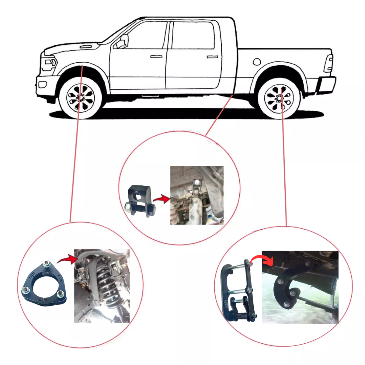 Kit Lift 2 Pol com Jumelos Toyota Hilux 2005 a 2015 - Imagem 9