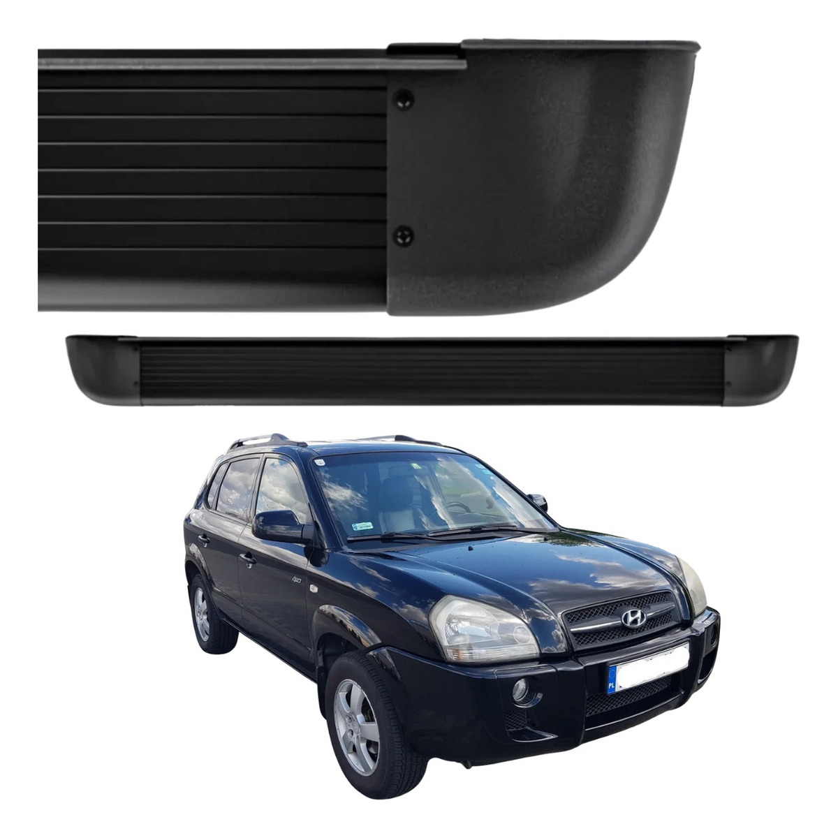 Estribo Alumínio Arredondado Hyundai Tucson 2006 A 2016