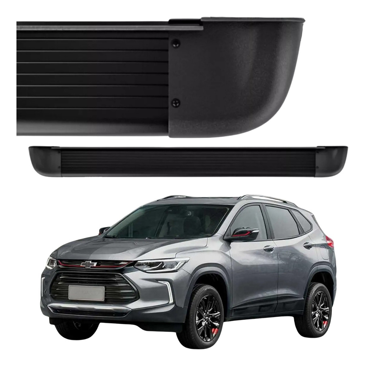Estribo Alumínio Arredondado Chevrolet Tracker 2020 A 2026
