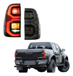 Par Lanterna LED Hilux Com Animação Fumê 2016 a 2026