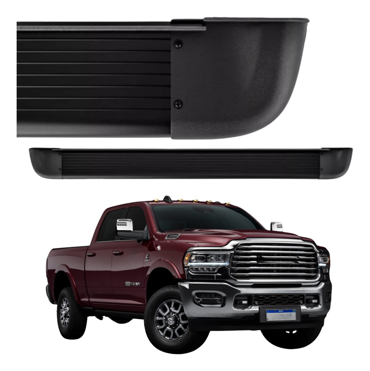 Estribo Alumínio Arredondado Dodge RAM 2500 2012 A 2022
