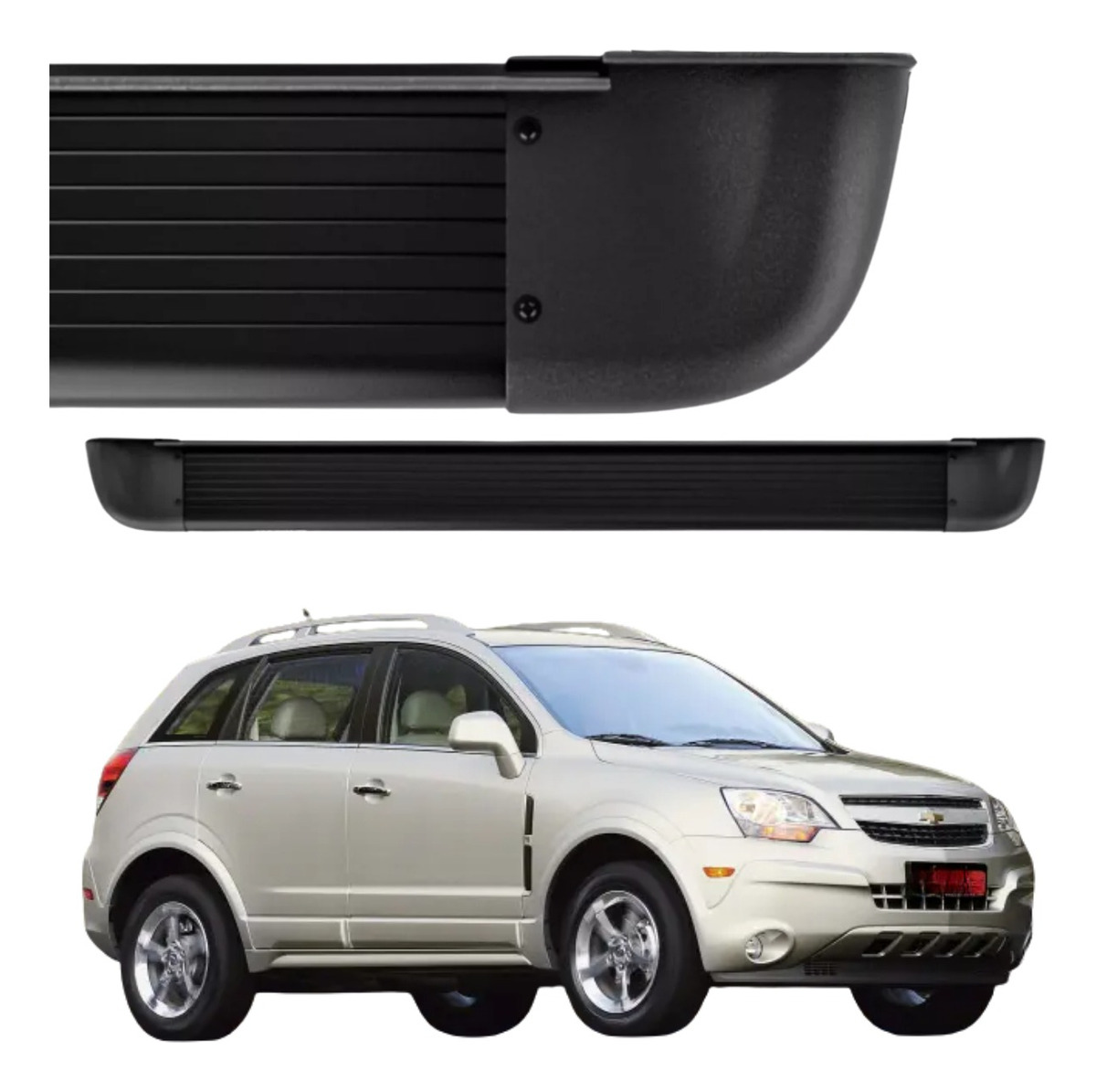 Estribo Alumínio Arredondado Chevrolet Captiva 2008 A 2017