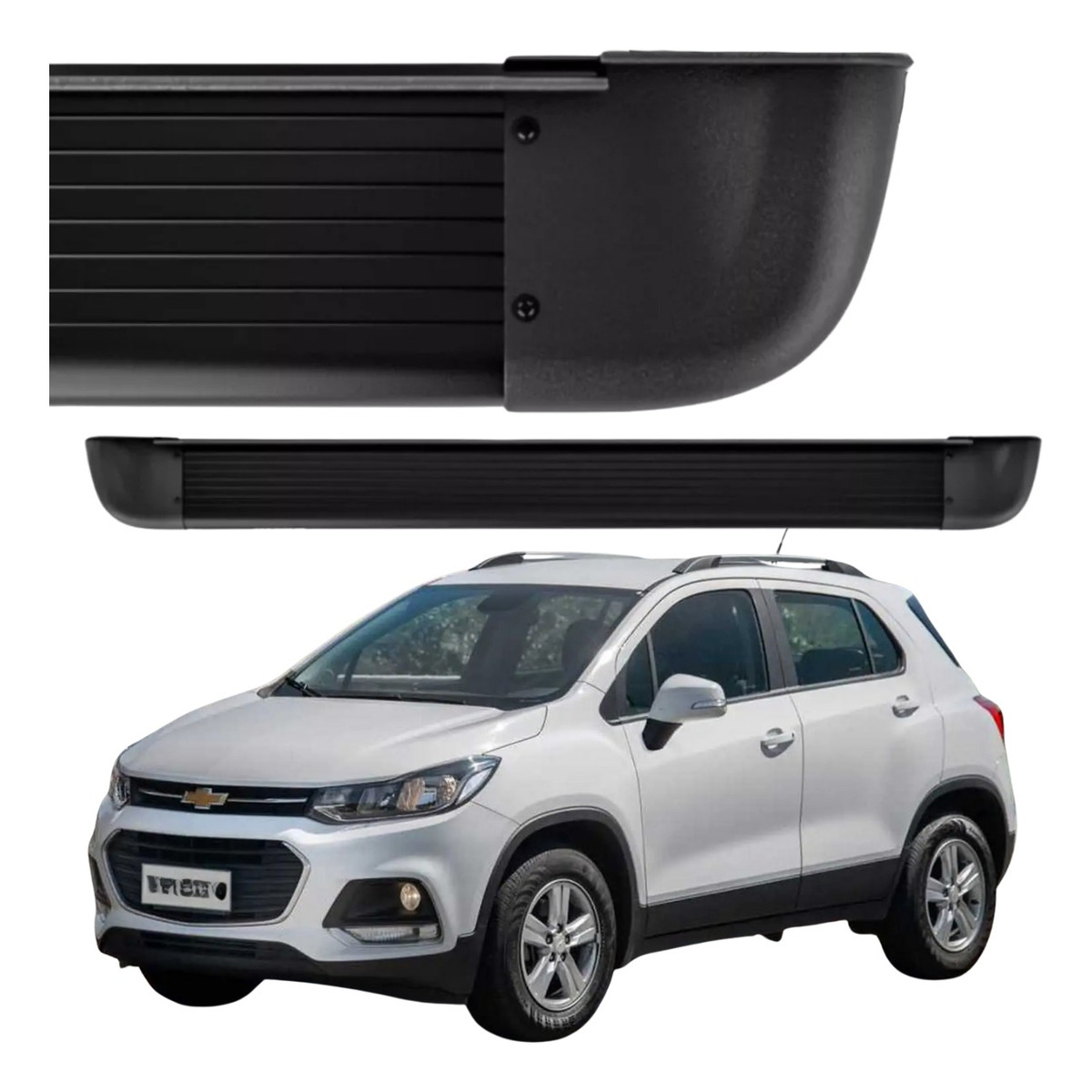 Estribo Alumínio Arredondado Chevrolet Tracker 2012 A 2019