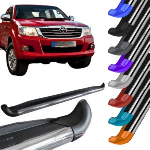 Estribo Personalizado em Aço Toyota Hilux Cabine Dupla 2005 A 2015 Sem Alargadores