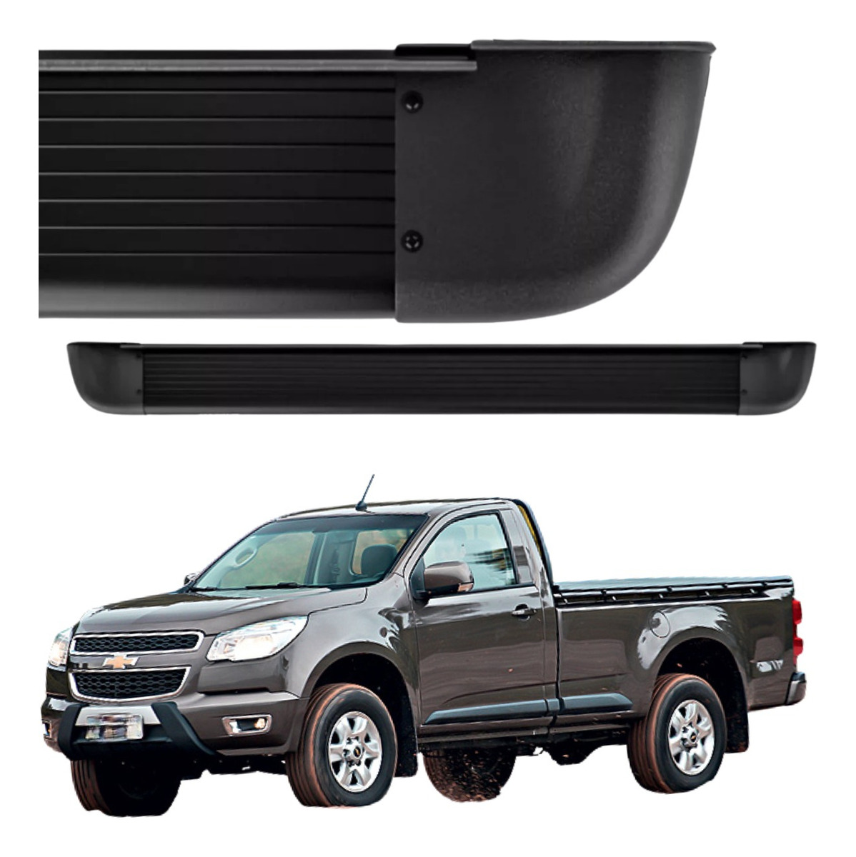 Estribo Alumínio Arredondado Chevrolet S-10 Cabine simples 2012 A 2026