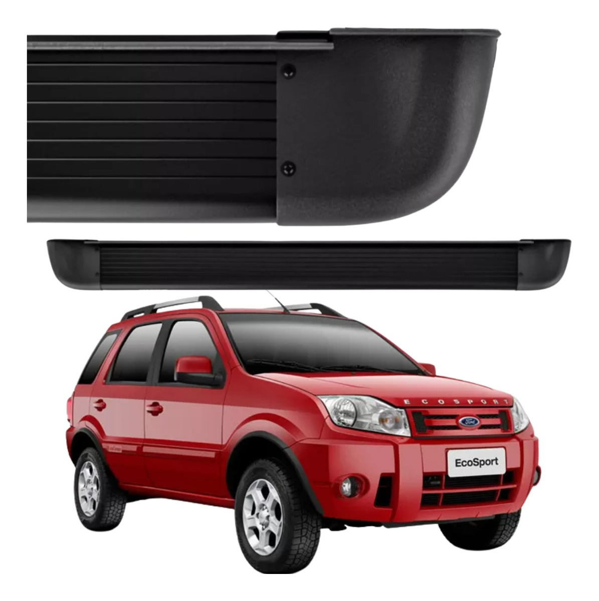 Estribo Alumínio Arredondado Ford Ecosport 2003 A 2012