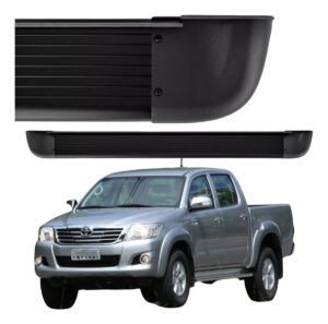 Estribo Alumínio Arredondado Toyota Hilux Dupla 2005 A 2015