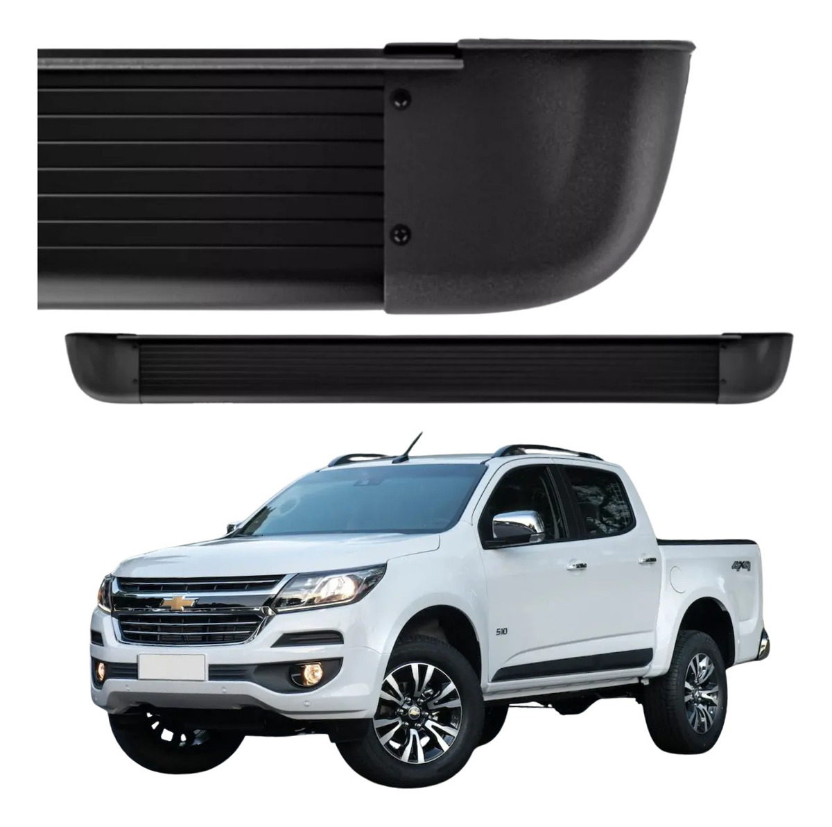 Estribo Alumínio Arredondado Chevrolet S-10 Cabine dupla 2012 A 2026
