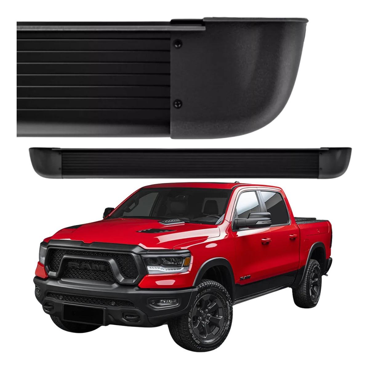 Estribo Alumínio Arredondado Dodge RAM 1500 2021 A 2026