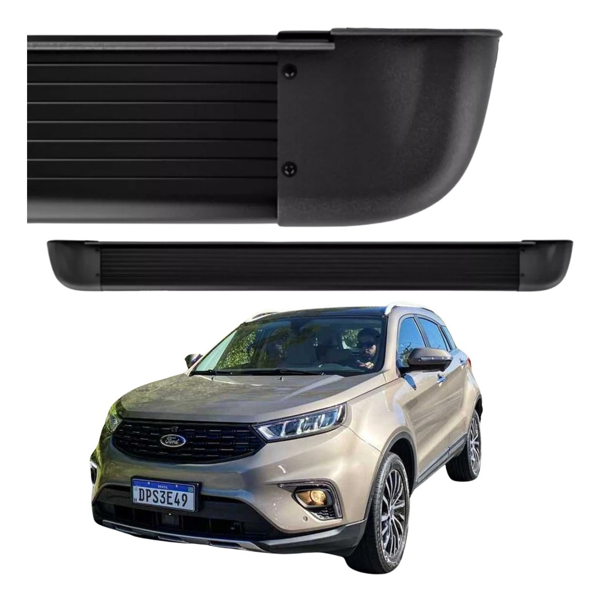 Estribo Alumínio Arredondado Ford Territory 2021 A 2026