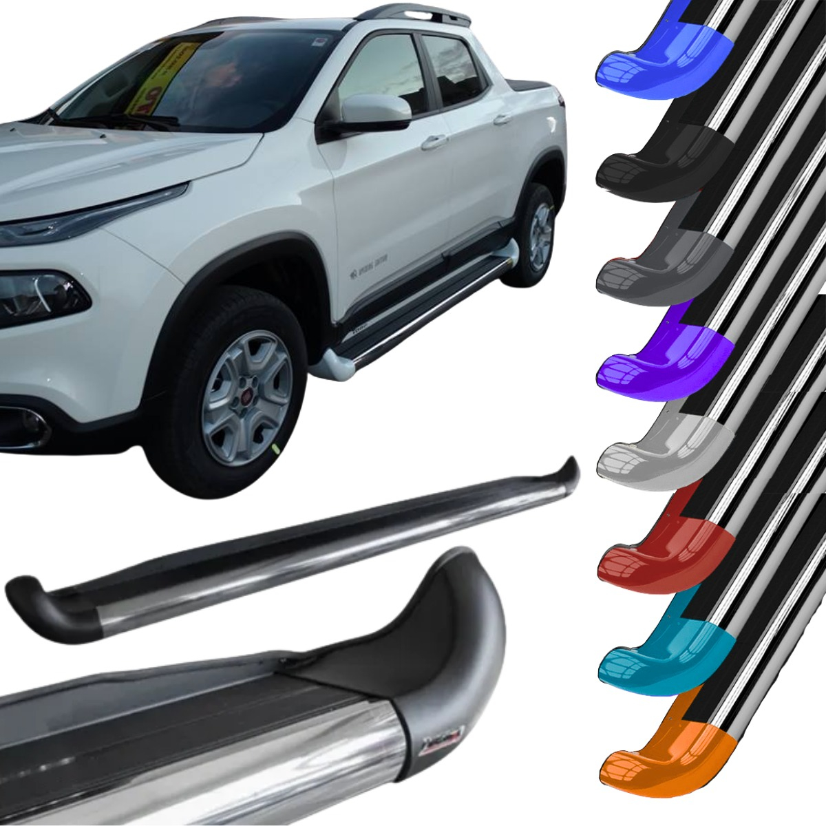 Estribo Personalizado em Aço Fiat Toro 2016 A 2026