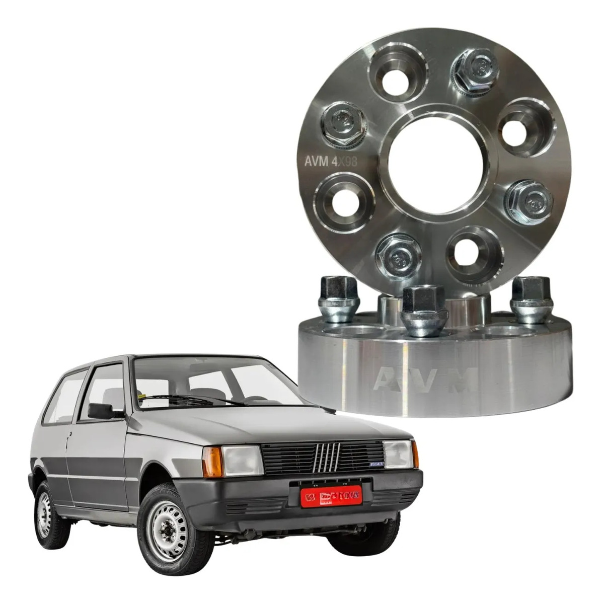 Espaçador de Rodas AVM 31,75 mm para Fiat Mille 1990 a 2013 | Par