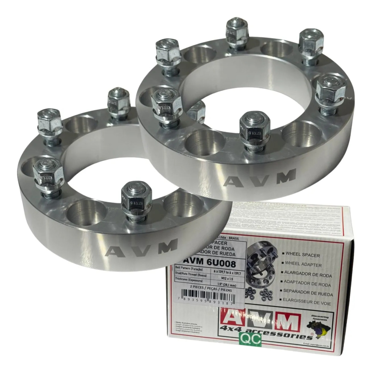 Espaçador de Rodas AVM 38,1 mm para Mitsubishi L200 1986 a 2005 | Par - Imagem 2