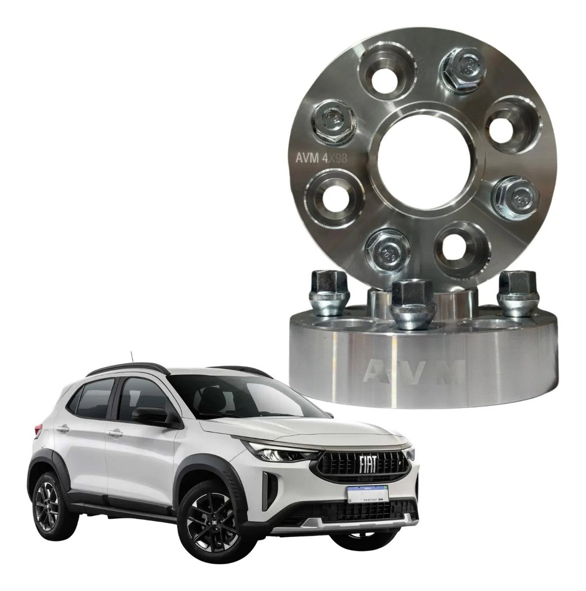 Espaçador de Rodas AVM 31,75 mm para Fiat Pulse 2021 a 2026 | Par
