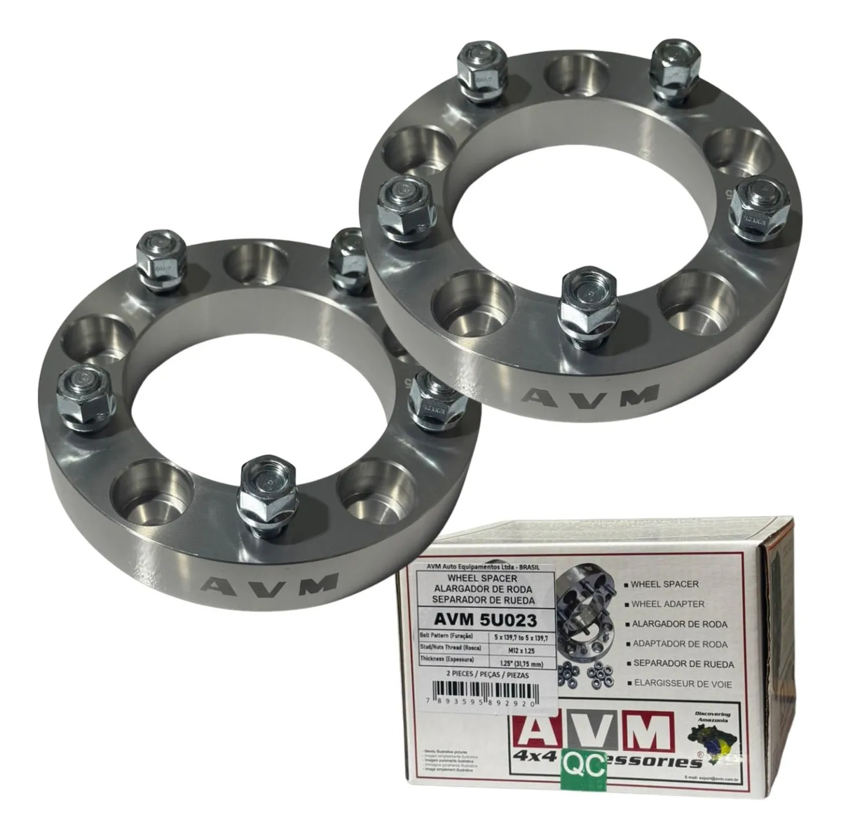 Espaçador de Rodas AVM 31,75 mm para Chevrolet Tracker 1989 a 2011 | Par - Imagem 2