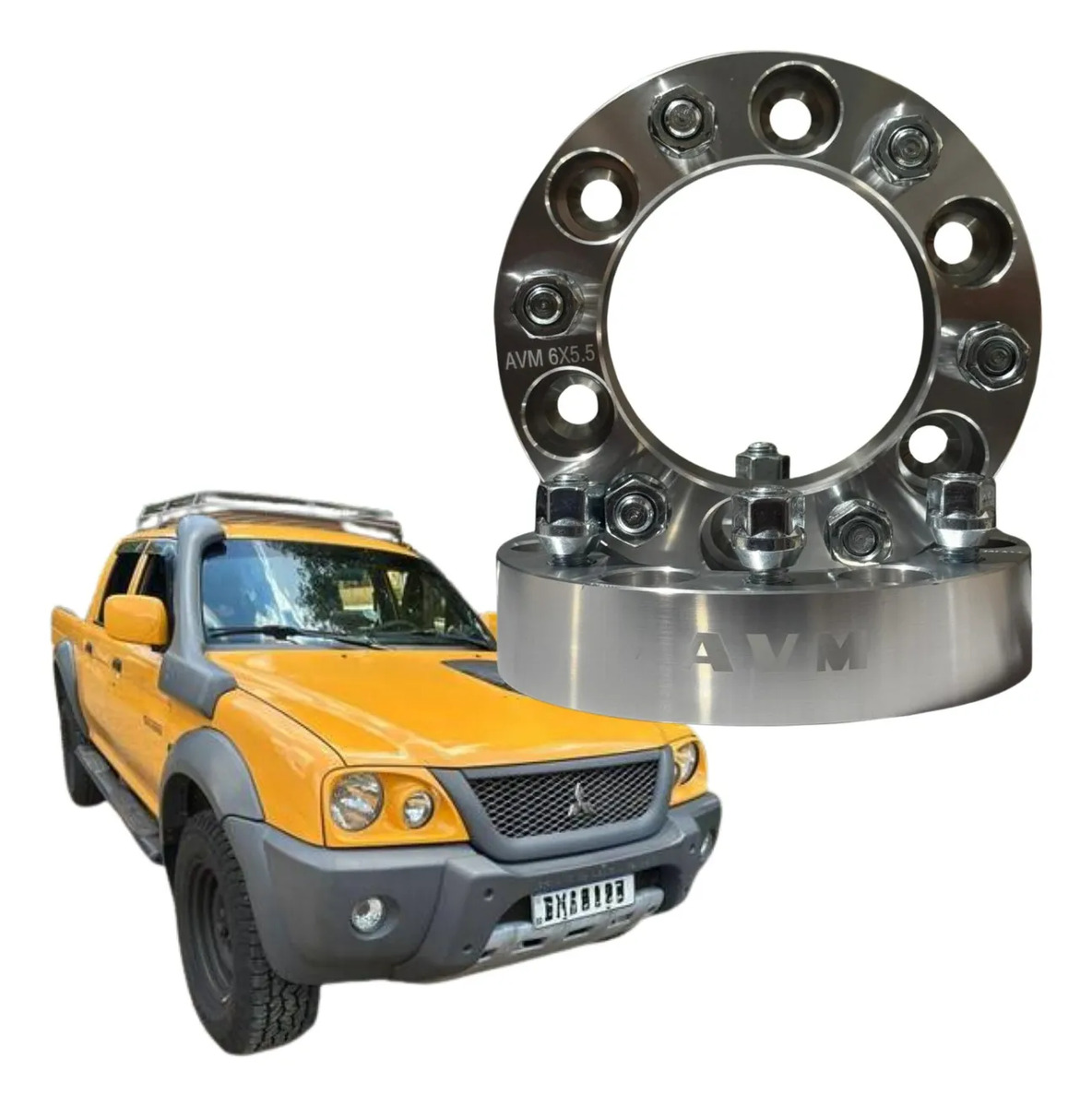 Espaçador de Rodas AVM 38,1 mm para Mitsubishi L200 1986 a 2005 | Par