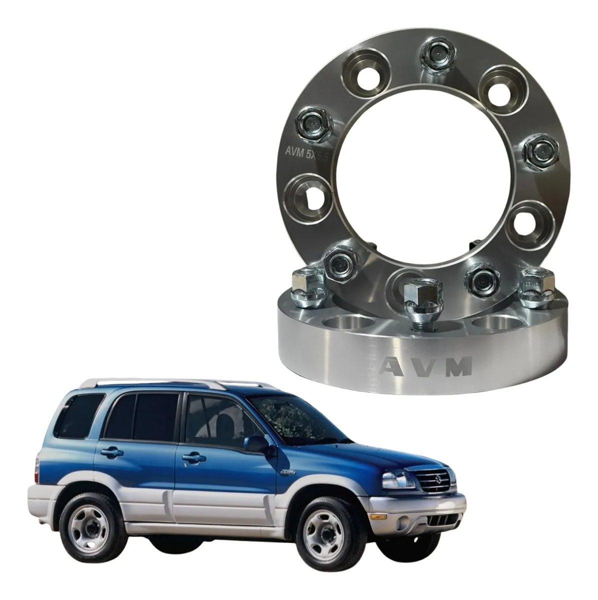Espaçador de Rodas AVM 31,75 mm para Suzuki Grand Vitara 1998 a 2005 | Par
