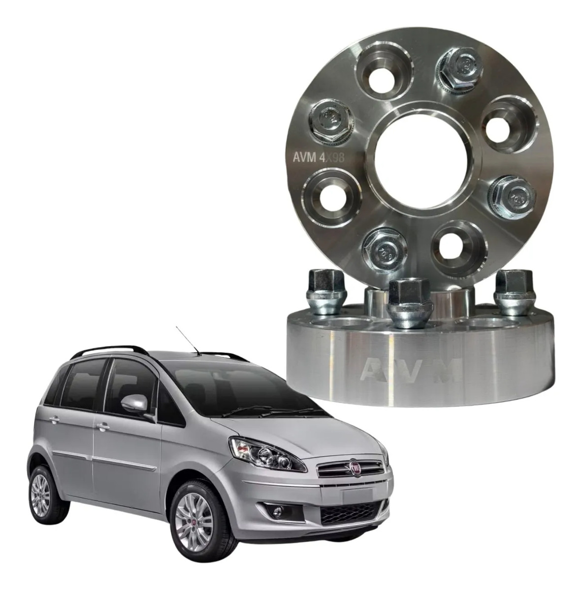 Espaçador de Rodas AVM 31,75 mm para Fiat Idea 2005 a 2016 | Par