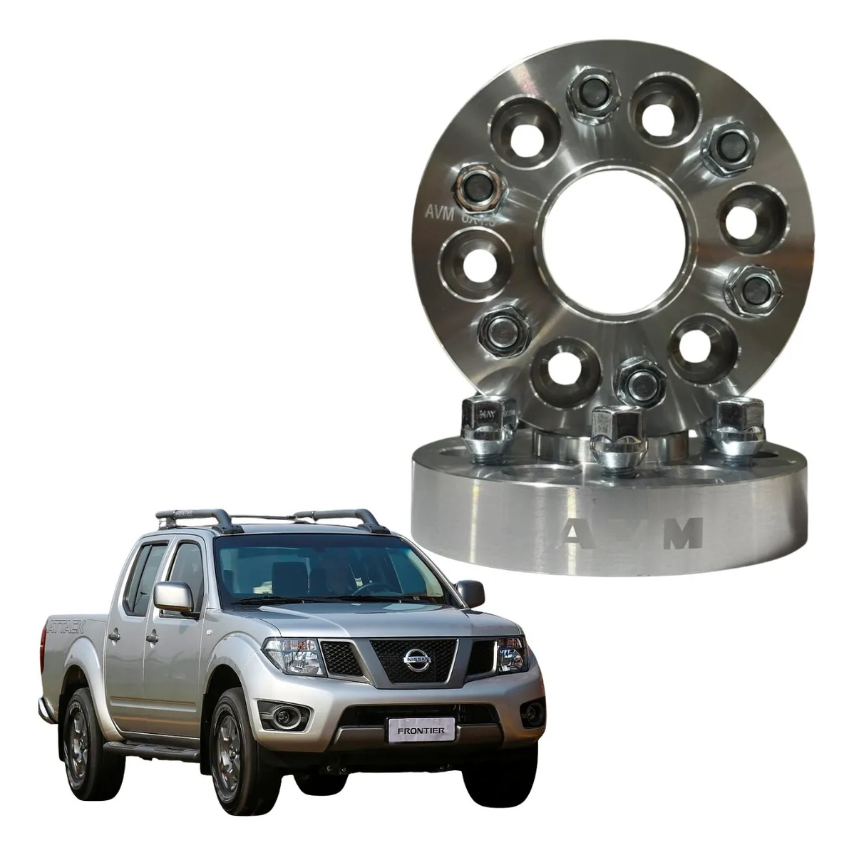 Espaçador de Rodas AVM 31,75 mm para Nissan Frontier 2.5 TD D40 2007 a 2016 | Par
