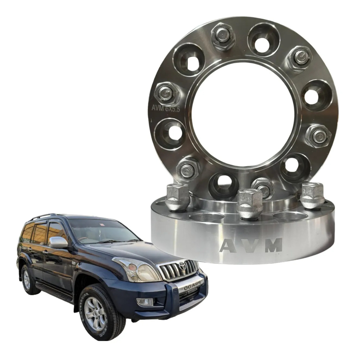 Espaçador de Rodas AVM 31,75 mm para Toyota Prado 2003 a 2010 | Par