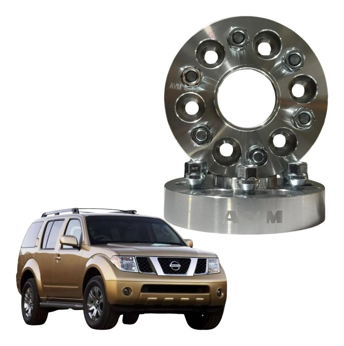 Espaçador de Rodas AVM 31,75 mm para Nissan Pathfinder R51 2005 a 2012 | Par