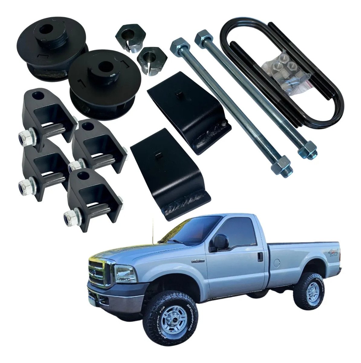 Kit Lift Calço de Suspensão 2 Pol Ford F250 4x2 1998 a 2011